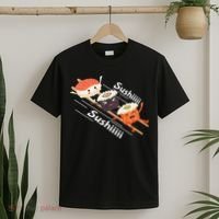 Sushi Sliding On Chopsticks Funny Graphic Plus Size Shirt For Girl Boy Unisex T-Shirt thumb 2