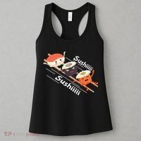 Sushi Sliding On Chopsticks Funny Graphic Plus Size Shirt For Girl Boy Unisex Women's Tank Top thumb 3
