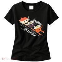 Sushi Sliding On Chopsticks Funny Graphic Plus Size Shirt For Girl Boy Unisex Women's T-Shirt thumb 0