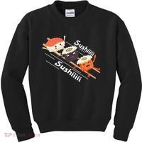 Sushi Sliding On Chopsticks Funny Graphic Plus Size Shirt For Girl Boy Unisex Kids Sweatshirt thumb 0