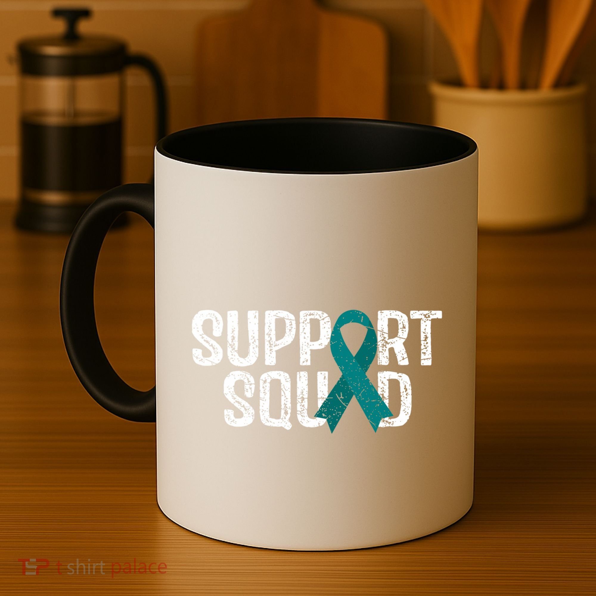 Support Squad Ovarian Cancer Awareness Gift Coffee Mug