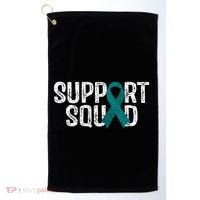 Support Squad Ovarian Cancer Awareness Gift Golf Towel thumb 0