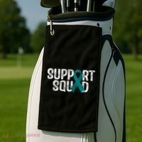 Support Squad Ovarian Cancer Awareness Gift Golf Towel thumb 2