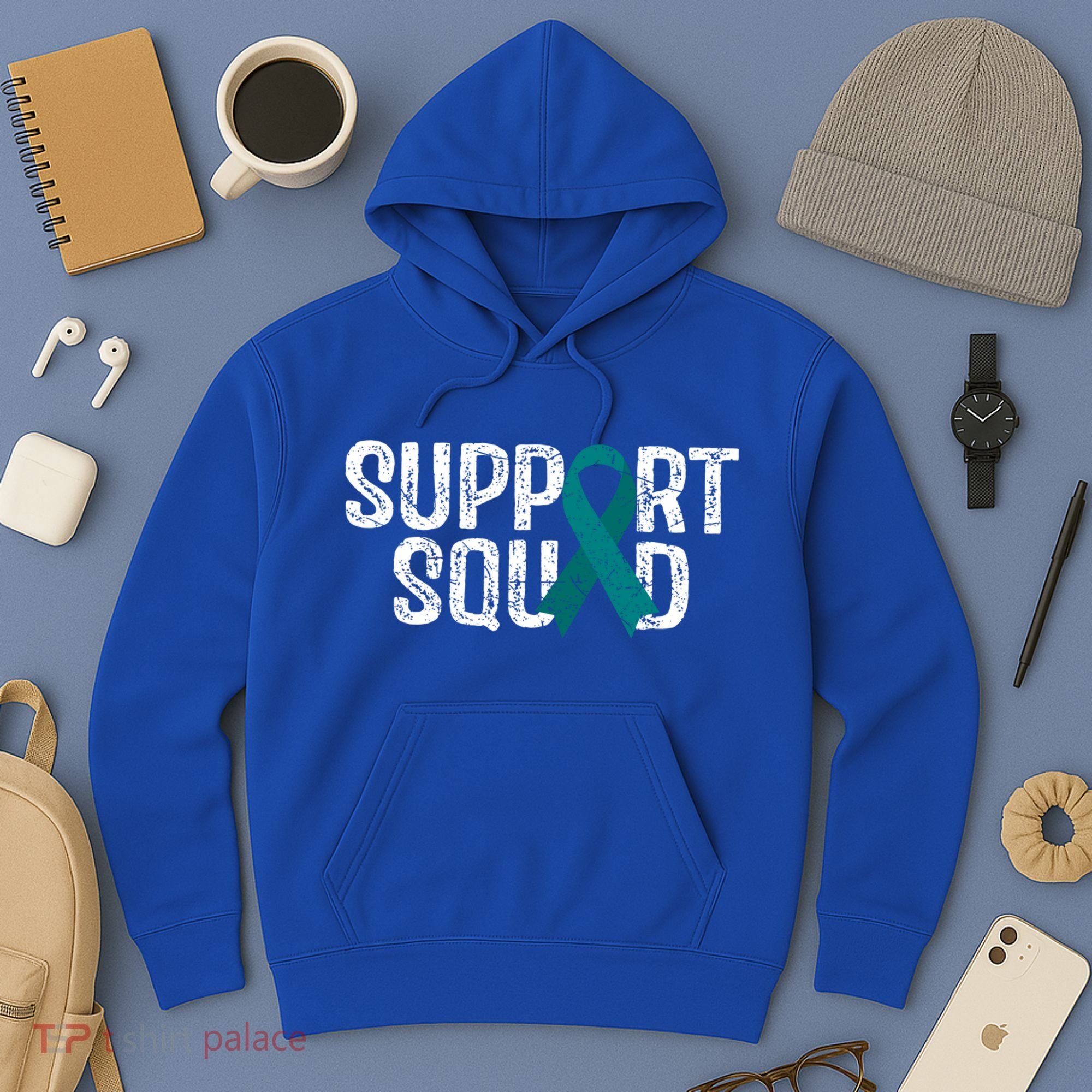 Support Squad Ovarian Cancer Awareness Gift Hoodie