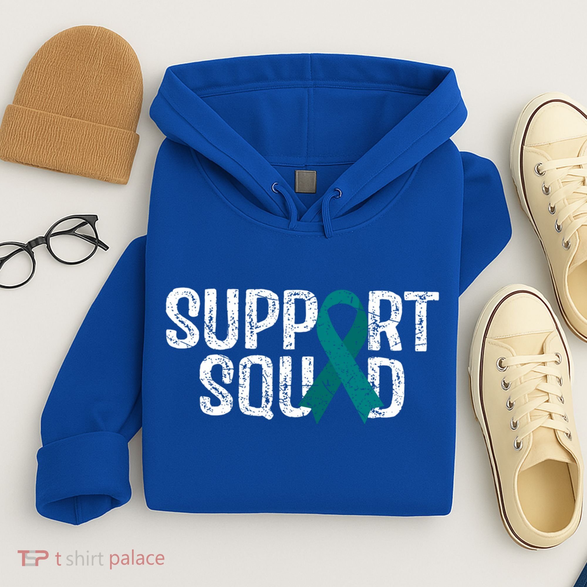 Support Squad Ovarian Cancer Awareness Gift Hoodie