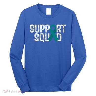 Support Squad Ovarian Cancer Awareness Gift Long Sleeve Shirt