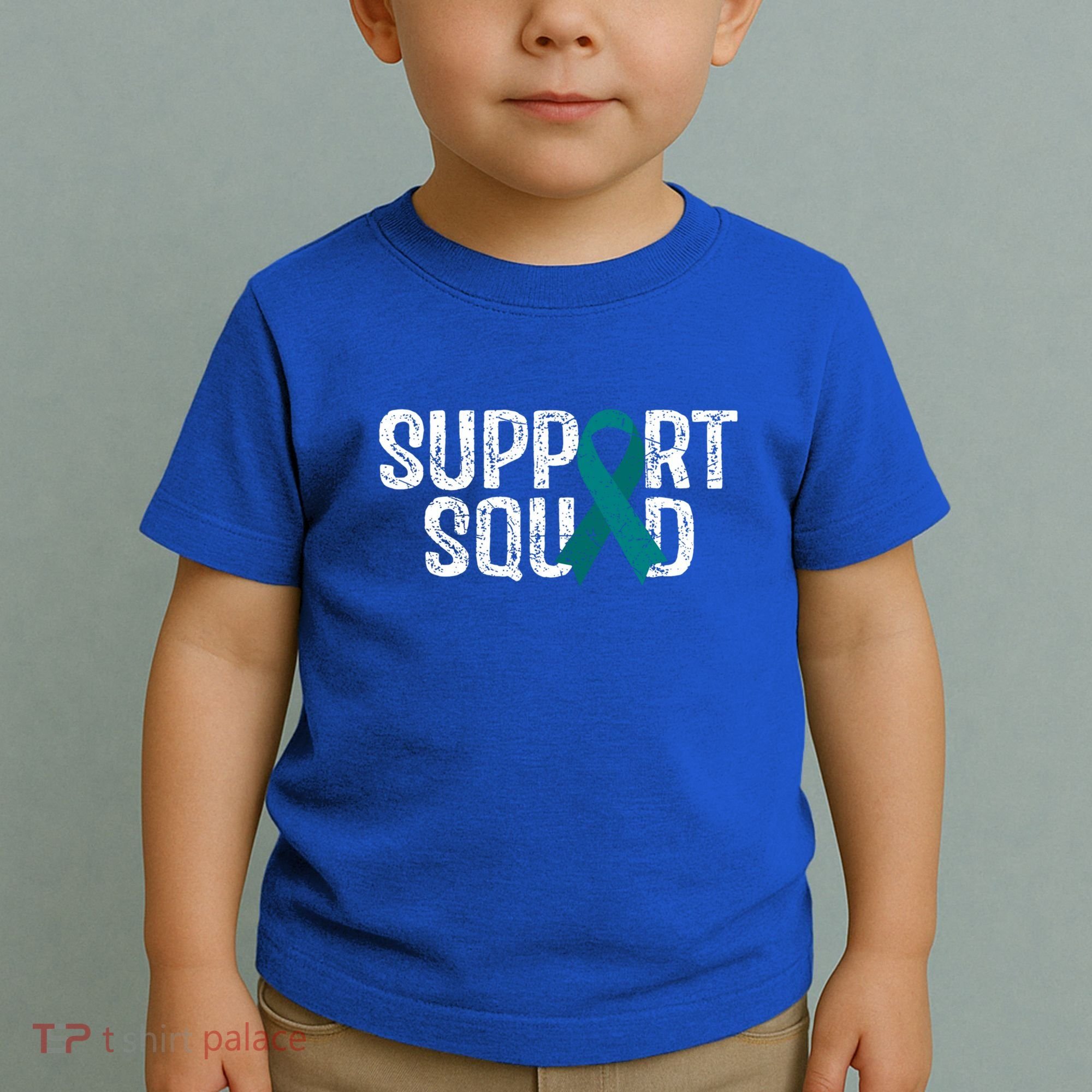 Support Squad Ovarian Cancer Awareness Gift Toddler T-Shirt