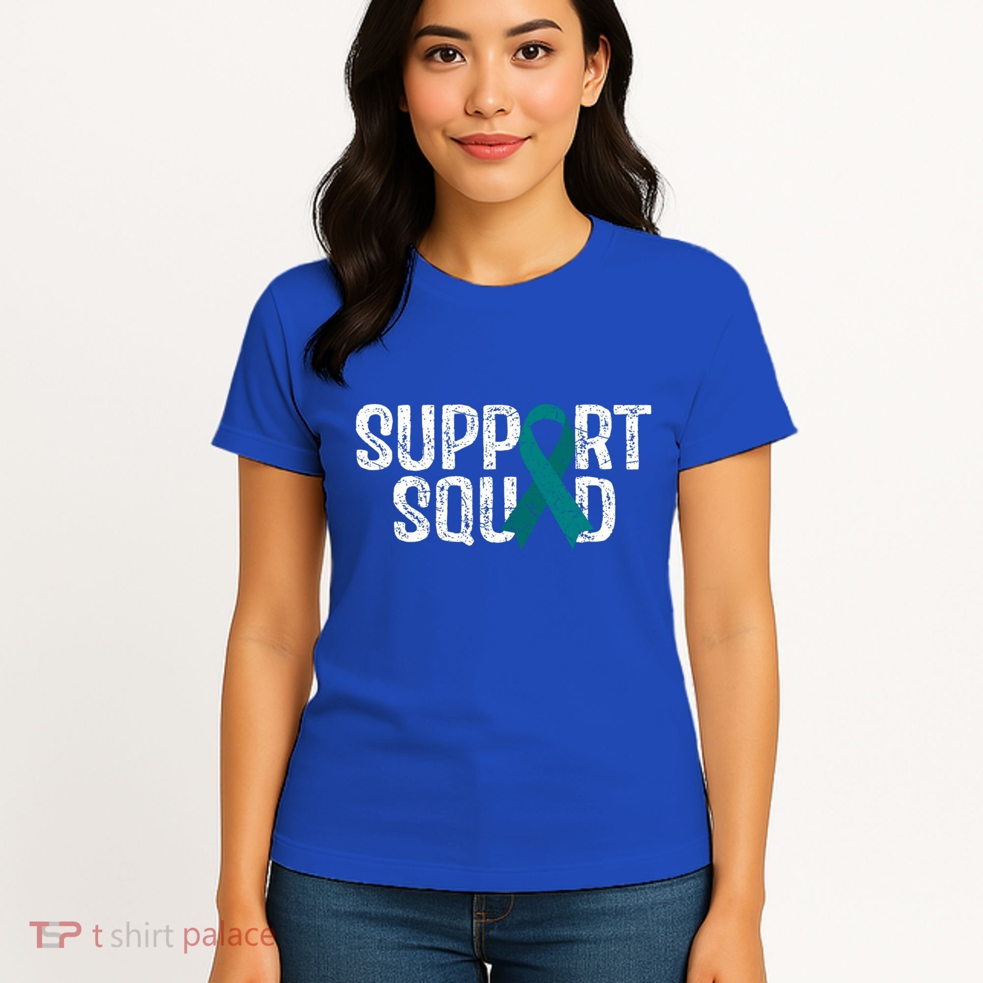Support Squad Ovarian Cancer Awareness Gift Women's T-Shirt