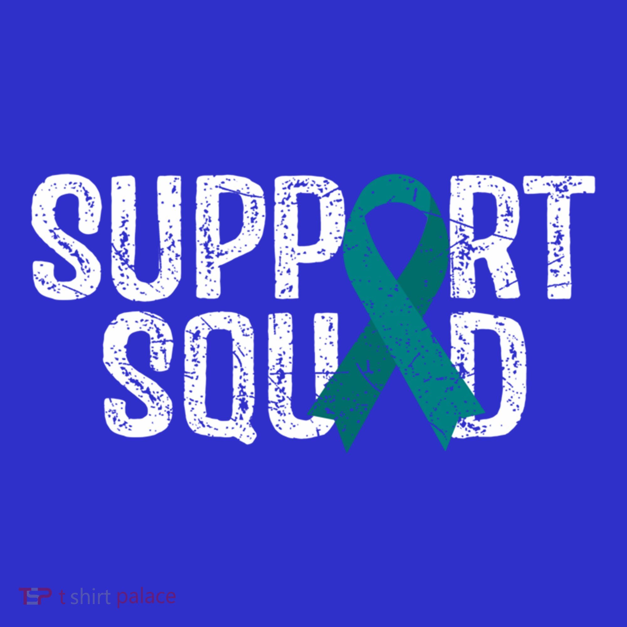 Support Squad Ovarian Cancer Awareness Gift Kids Hoodie