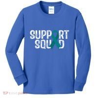 Support Squad Ovarian Cancer Awareness Gift Kids Long Sleeve Shirt thumb 0