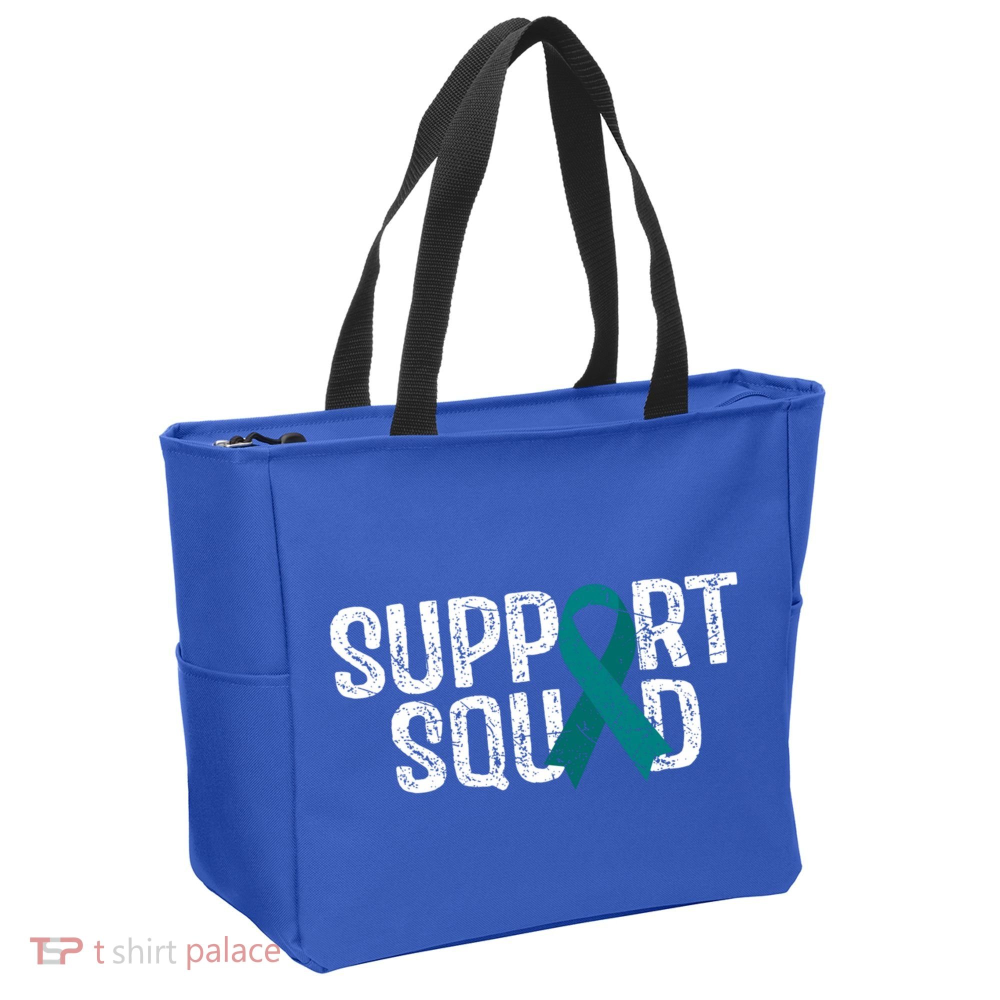 Support Squad Ovarian Cancer Awareness Gift Tote Bag