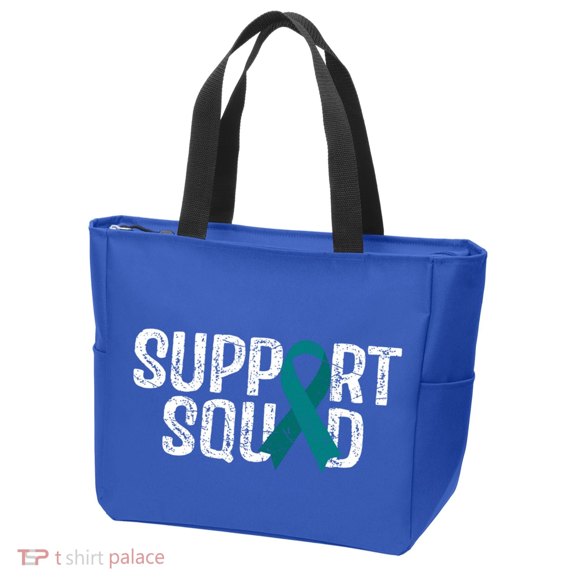 Support Squad Ovarian Cancer Awareness Gift Tote Bag