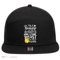 Softball Softball Player 7 Panel Mesh Trucker Snapback Hat thumb 0
