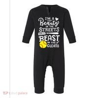 Softball Softball Player Infant Fleece One Piece thumb 0