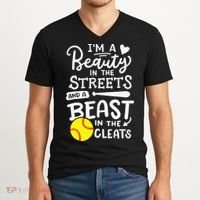 Softball Softball Player V-Neck T-Shirt thumb 2