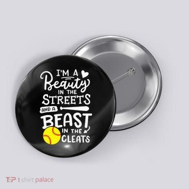 Softball Softball Player Button