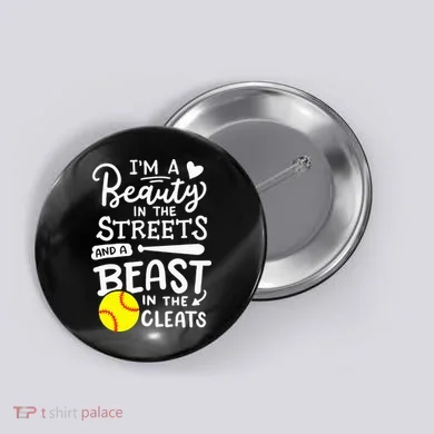 Softball Softball Player Button