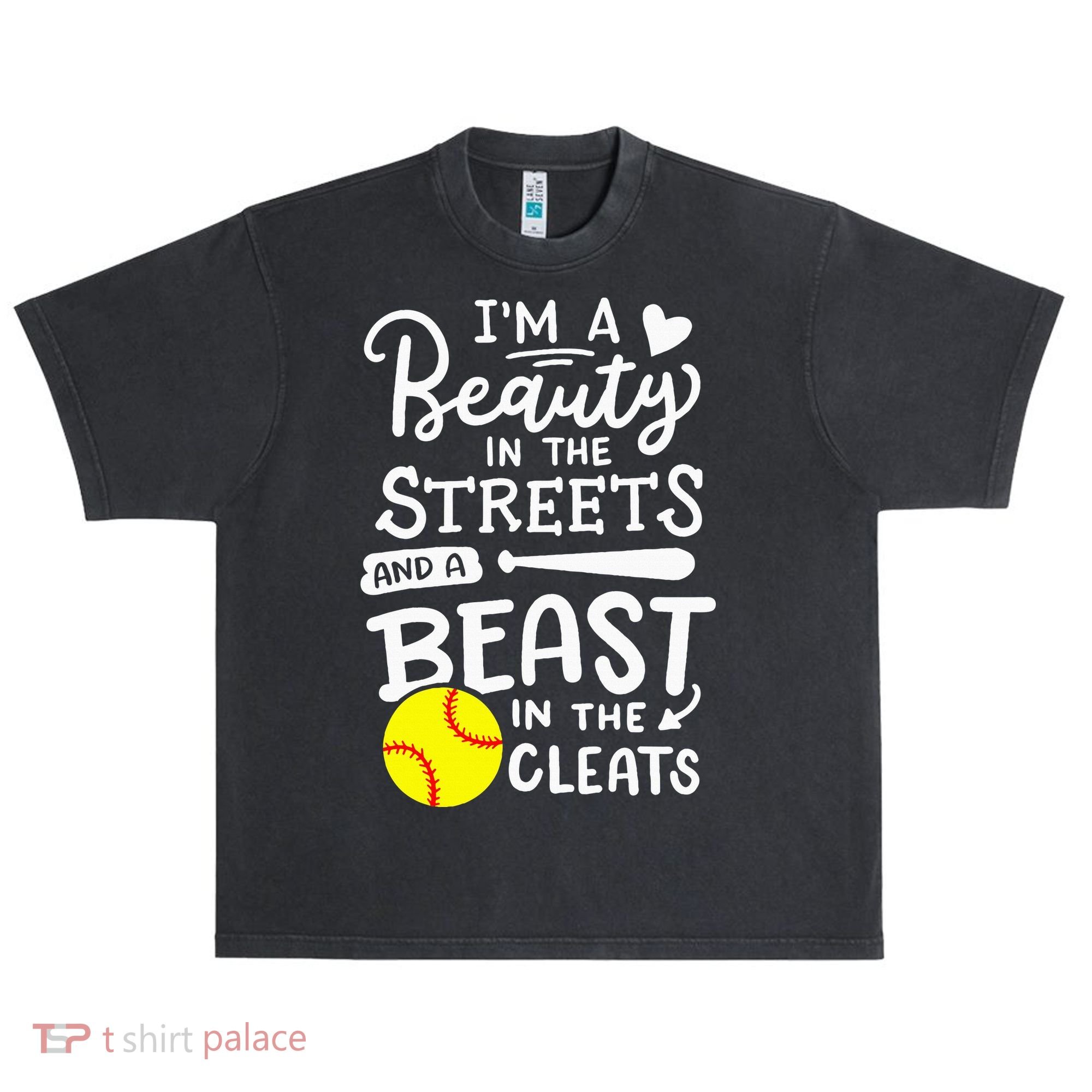 Softball Softball Player Urban Oversized Heavyweight T-Shirt