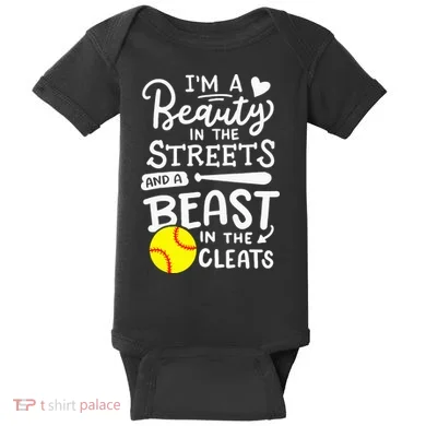 Softball Softball Player Baby Bodysuit
