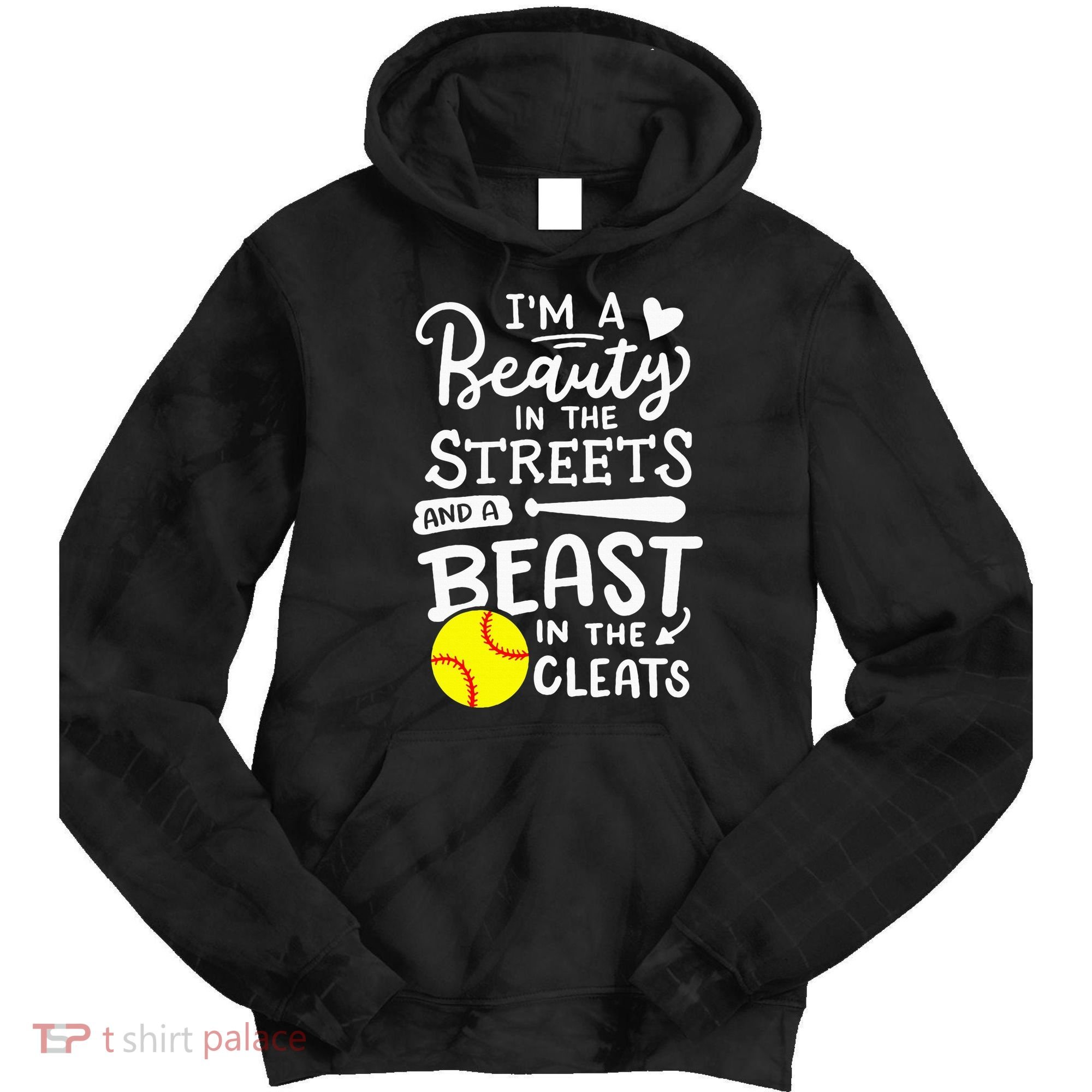 Softball Softball Player Tie Dye Hoodie