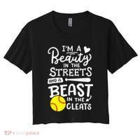 Softball Softball Player Women's Crop Top Tee thumb 0