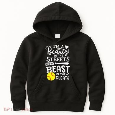 Softball Softball Player Kids Hoodie
