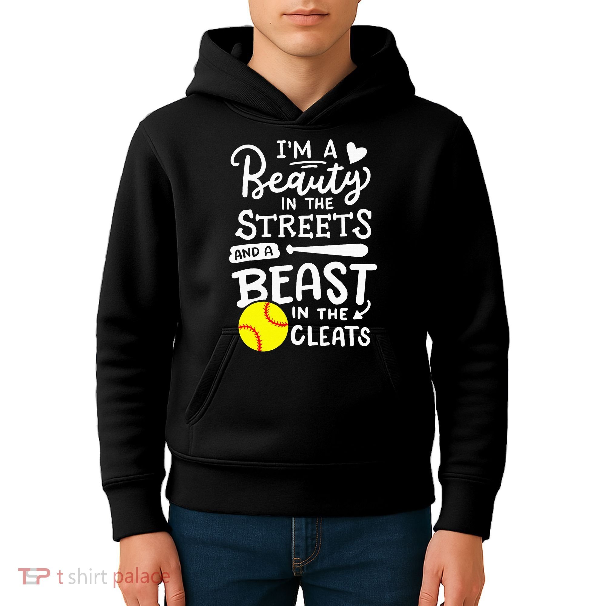 Softball Softball Player Kids Hoodie