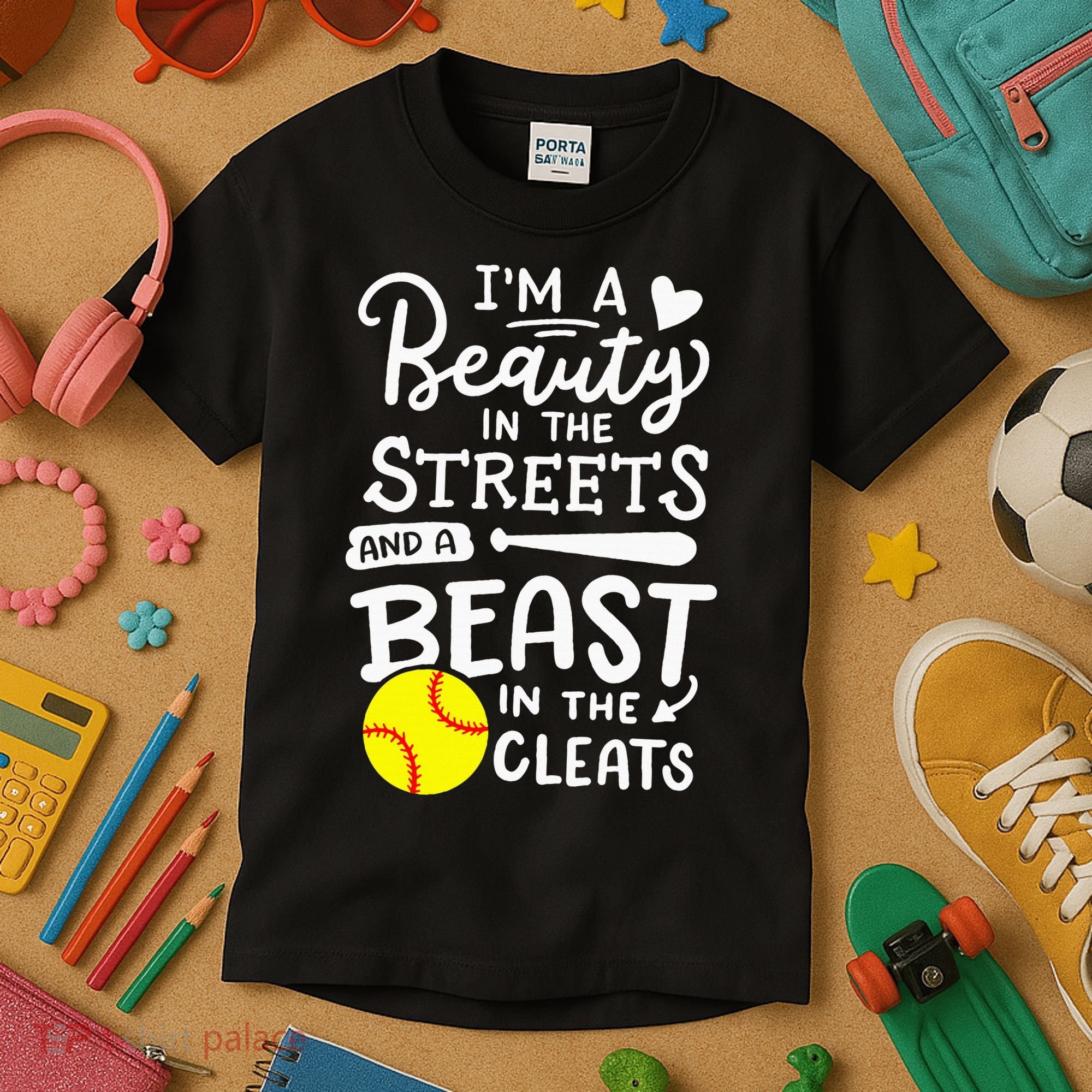 Softball Softball Player Kids T-Shirt