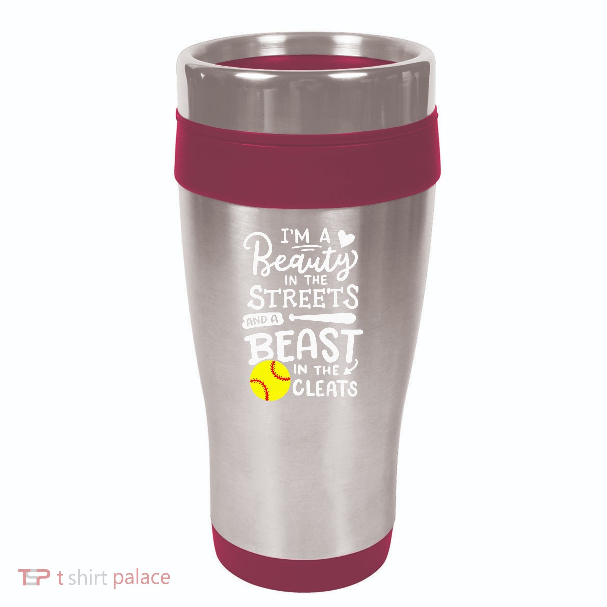 Softball Softball Player 16oz Travel Tumbler