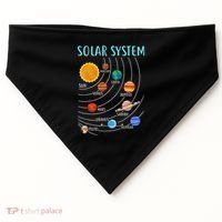 Solar System Planets Science Space Stem USA-Made Doggie Bandana thumb 0