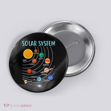 Solar System Planets Science Space Stem Button