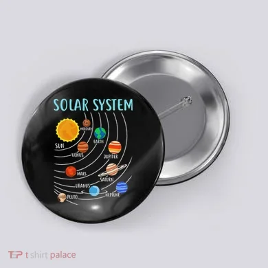 Solar System Planets Science Space Stem Button