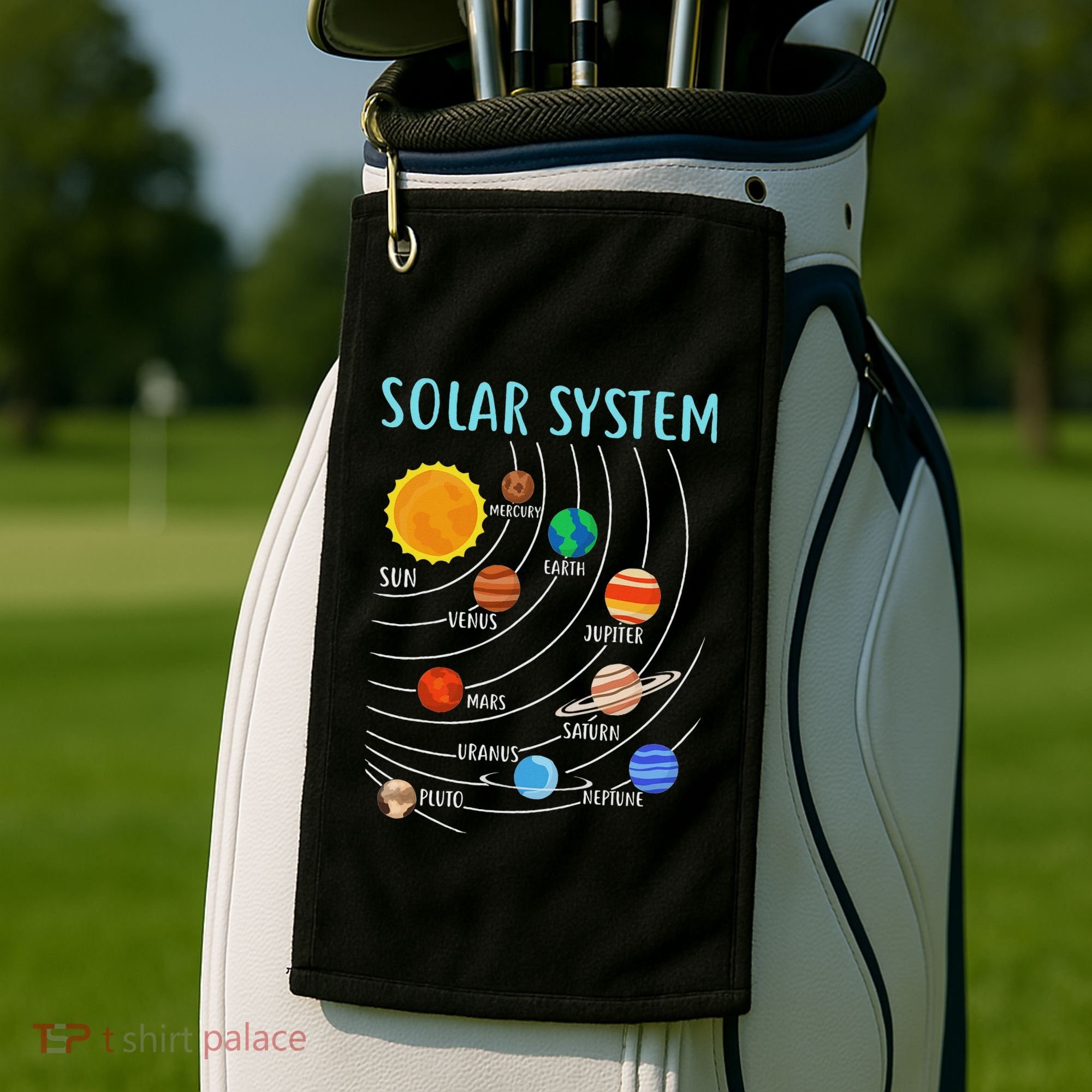 Solar System Planets Science Space Stem Golf Towel