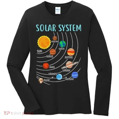 Solar System Planets Science Space Stem Women's Long Sleeve Shirt