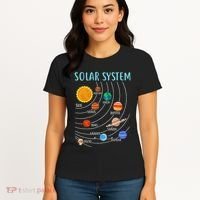 Solar System Planets Science Space Stem Women's T-Shirt thumb 4
