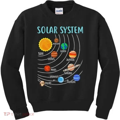 Solar System Planets Science Space Stem Kids Sweatshirt