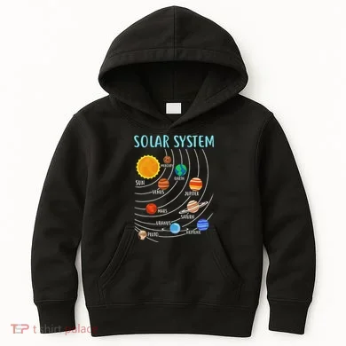 Solar System Planets Science Space Stem Kids Hoodie