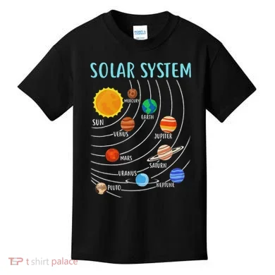 Solar System Planets Science Space Stem Kids T-Shirt