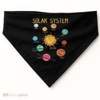 Solar System Planets Science Space Stem USA-Made Doggie Bandana thumb 0