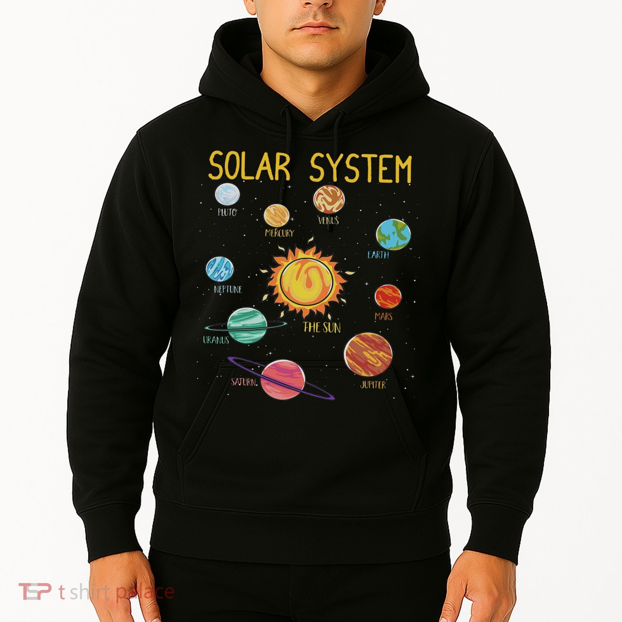 Solar System Planets Science Space Stem Hoodie