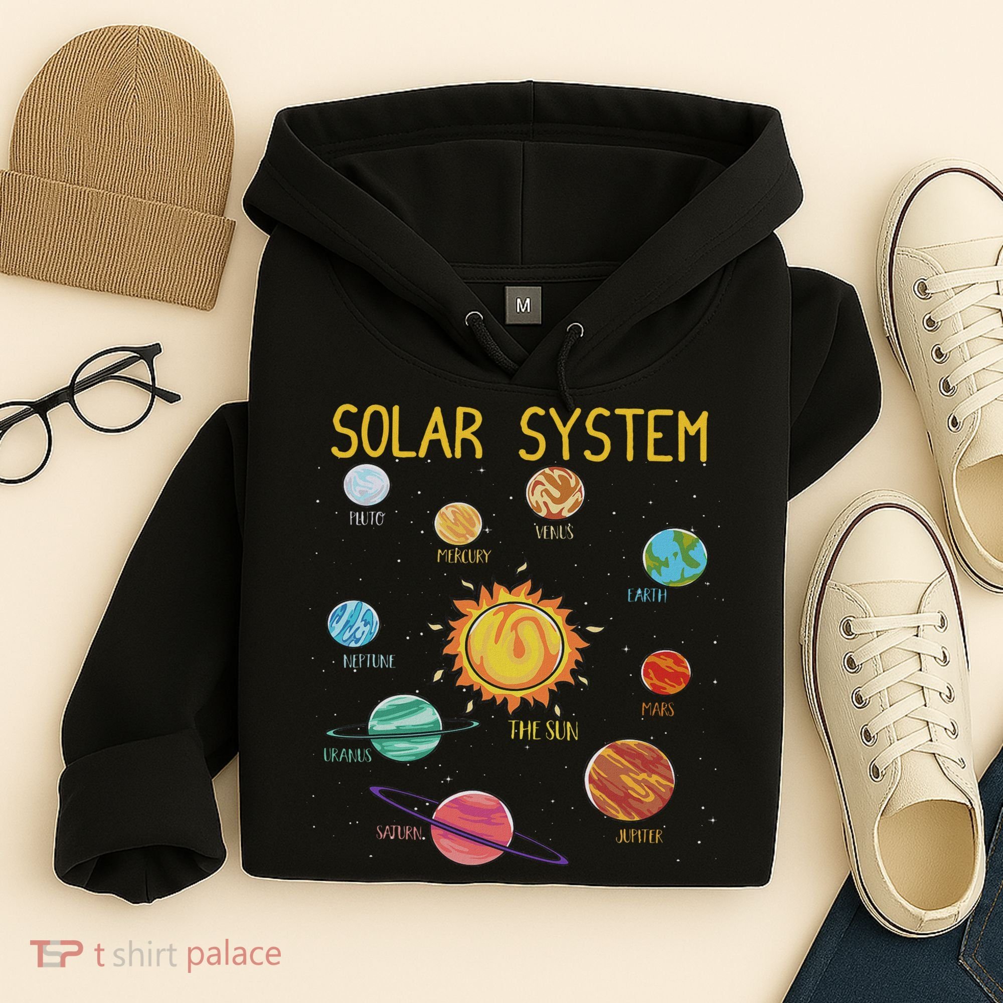 Solar System Planets Science Space Stem Hoodie