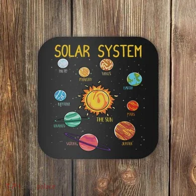Solar System Planets Science Space Stem Coaster