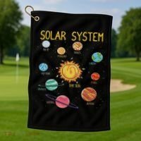 Solar System Planets Science Space Stem Golf Towel thumb 1