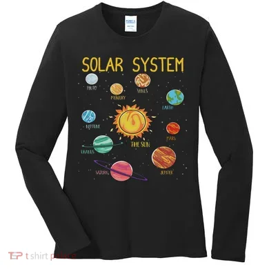 Solar System Planets Science Space Stem Women's Long Sleeve Shirt