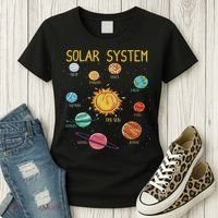 Solar System Planets Science Space Stem Women's T-Shirt thumb 3