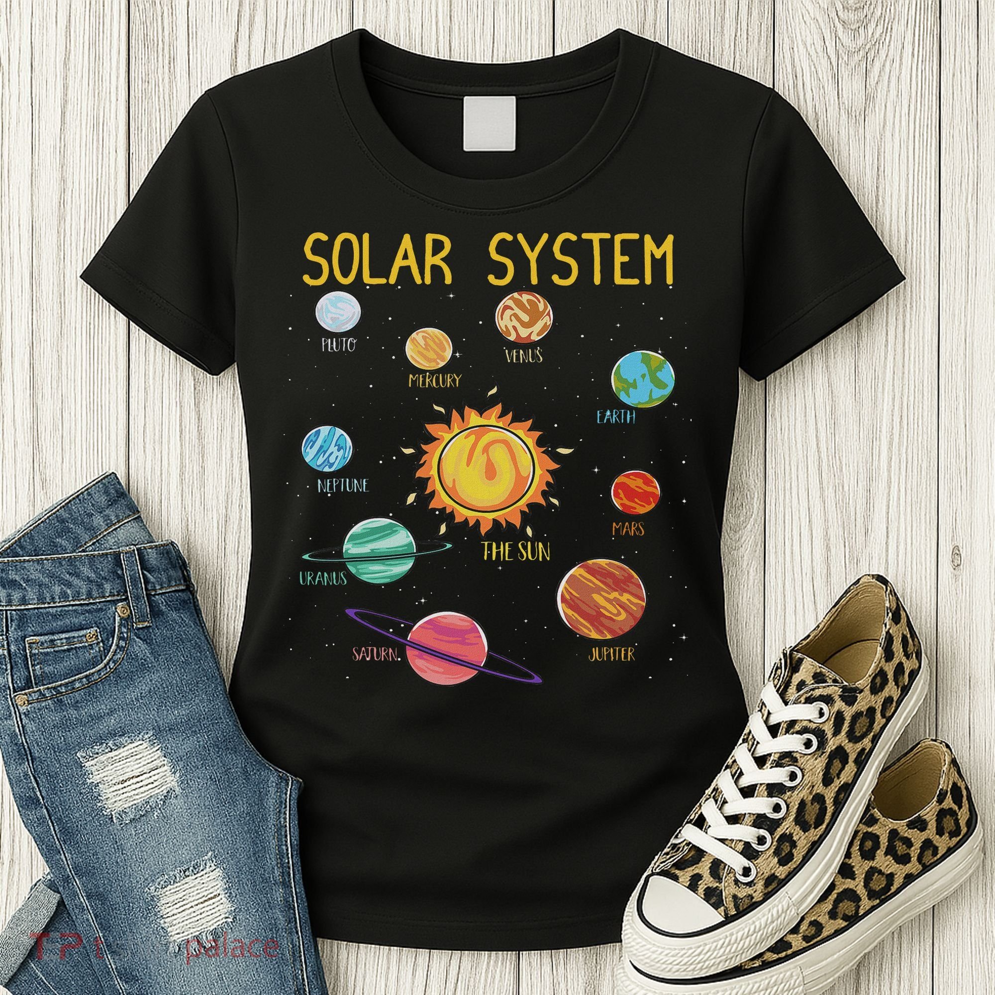 Solar System Planets Science Space Stem Women's T-Shirt