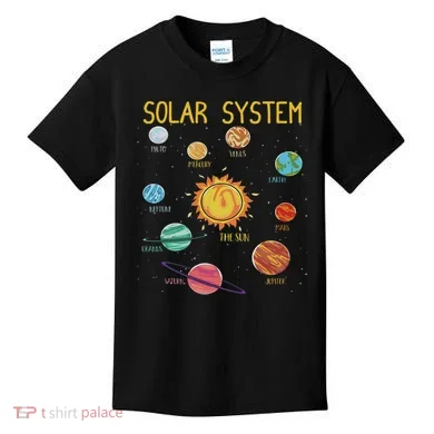 Solar System Planets Science Space Stem Kids T-Shirt