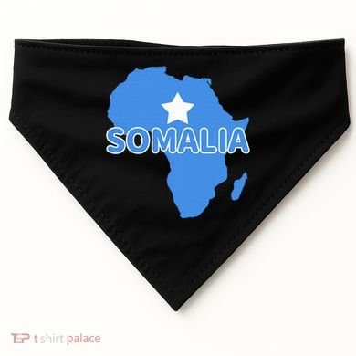 Somalia Somali Pride Flag Map Africa Print USA-Made Doggie Bandana