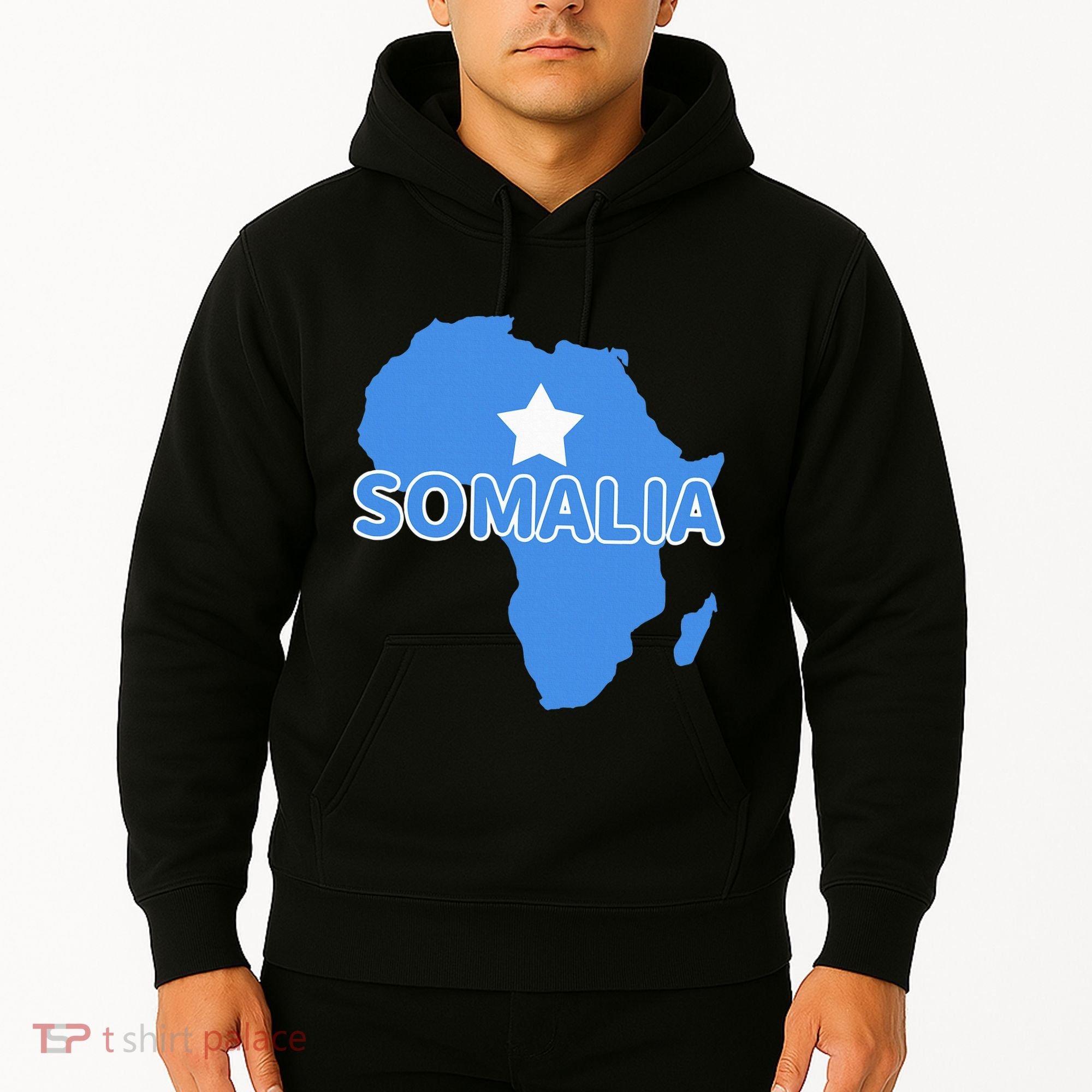 Somalia Somali Pride Flag Map Africa Print Hoodie