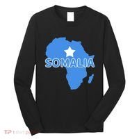 Somalia Somali Pride Flag Map Africa Print Long Sleeve Shirt thumb 0